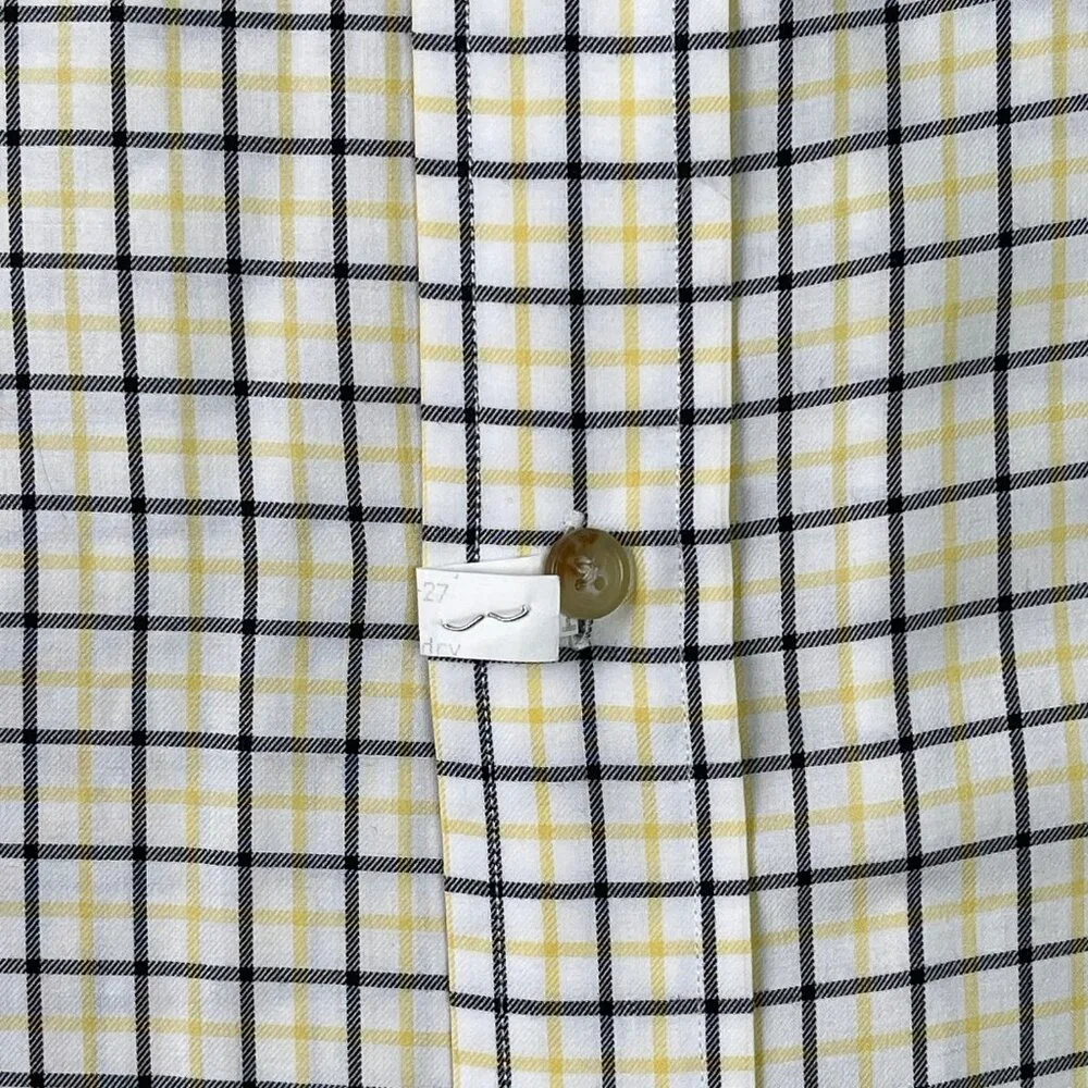 Polo Ralph Lauren Men's Long Sleeve Black Yellow Check Shirt Size XL Spread Coll